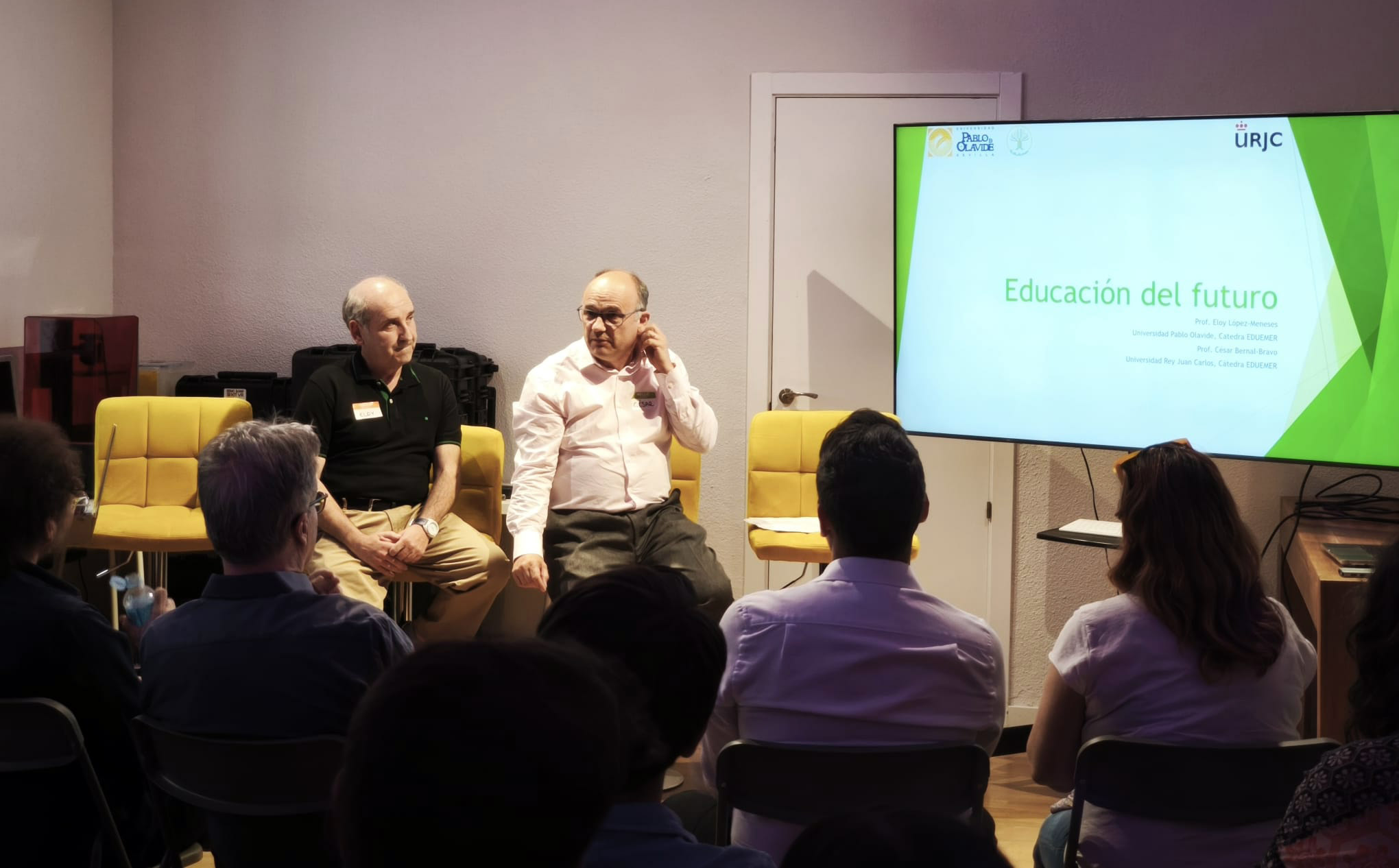 Los profesores Eloy López Meneses y César Bernal Bravo, ponentes destacados en EDUCAHUB